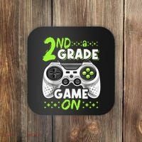Game On 2nd Grade Back To School Funny Gamer Coaster thumb 0