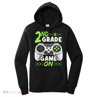 Game On 2nd Grade Back To School Funny Gamer Women's Hoodie