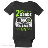 Game On 2nd Grade Back To School Funny Gamer Baby Bodysuit thumb 0