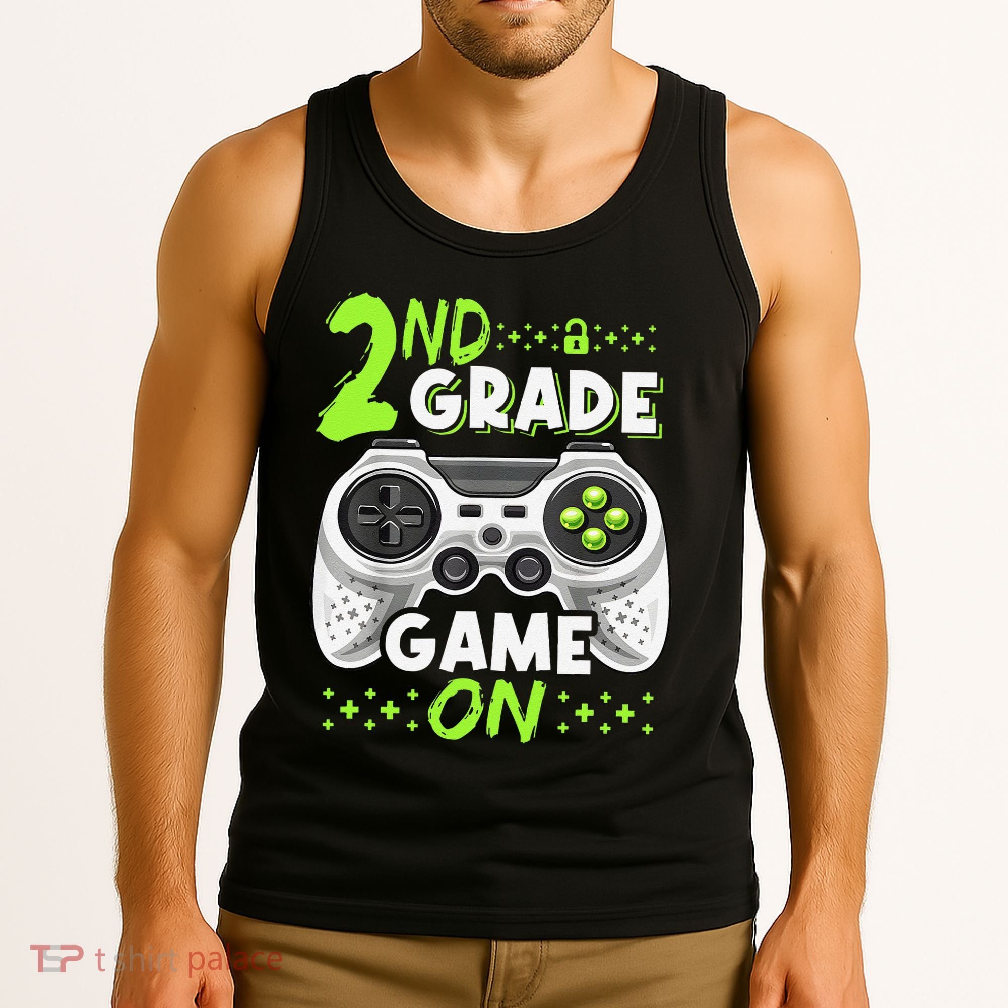Game On 2nd Grade Back To School Funny Gamer Tank Top