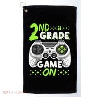 Game On 2nd Grade Back To School Funny Gamer Golf Towel thumb 0
