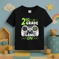 Game On 2nd Grade Back To School Funny Gamer Toddler T-Shirt thumb 3