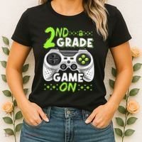 Game On 2nd Grade Back To School Funny Gamer Women's T-Shirt thumb 2