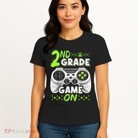 Game On 2nd Grade Back To School Funny Gamer Women's T-Shirt thumb 4