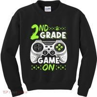 Game On 2nd Grade Back To School Funny Gamer Kids Sweatshirt thumb 0