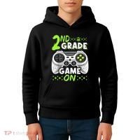 Game On 2nd Grade Back To School Funny Gamer Kids Hoodie thumb 4