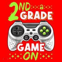 Game On 2nd Grade Back To School Funny Gamer Santa Hat thumb 1