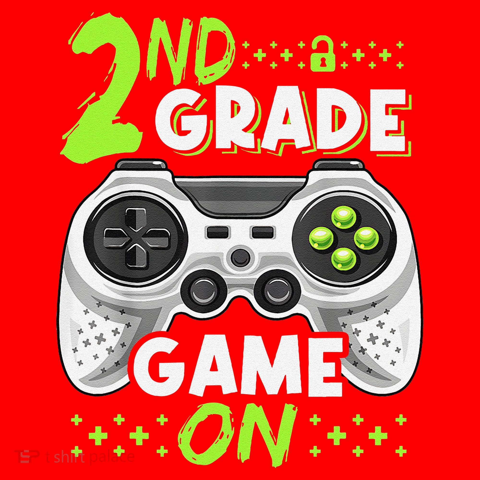 Game On 2nd Grade Back To School Funny Gamer Santa Hat