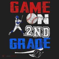 Game On 2nd Grade With Baseball Player First Day Of School Women's Sweatshirt thumb 2