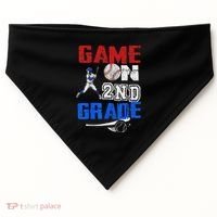 Game On 2nd Grade With Baseball Player First Day Of School USA-Made Doggie Bandana thumb 0