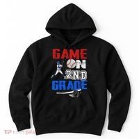 Game On 2nd Grade With Baseball Player First Day Of School Hoodie thumb 0