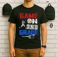 Game On 2nd Grade With Baseball Player First Day Of School T-Shirt thumb 6