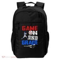 Game On 2nd Grade With Baseball Player First Day Of School Backpack thumb 0