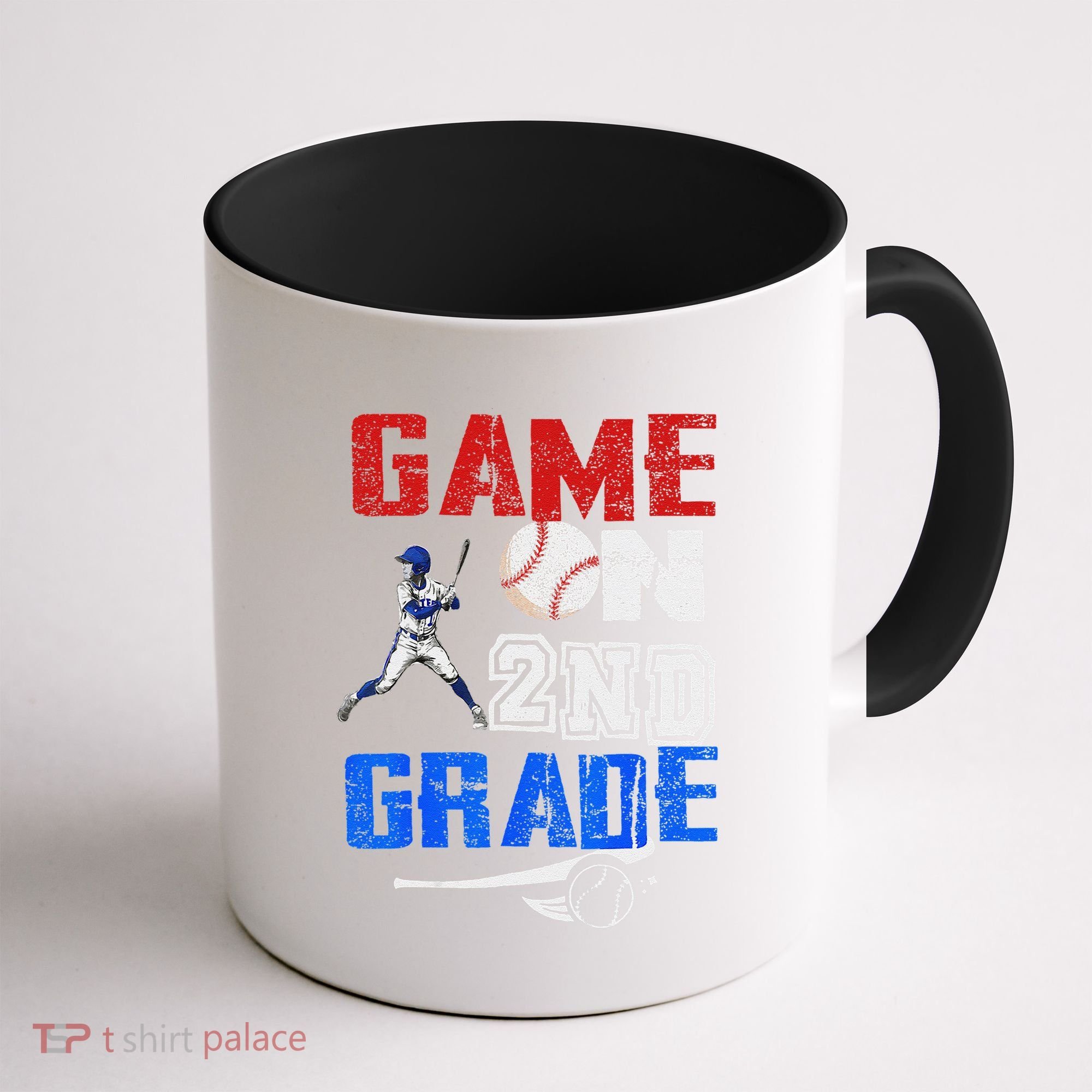 Game On 2nd Grade With Baseball Player First Day Of School Coffee Mug