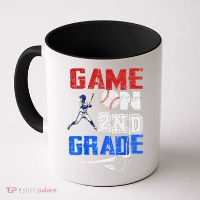 Game On 2nd Grade With Baseball Player First Day Of School Coffee Mug