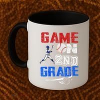 Game On 2nd Grade With Baseball Player First Day Of School Coffee Mug thumb 2