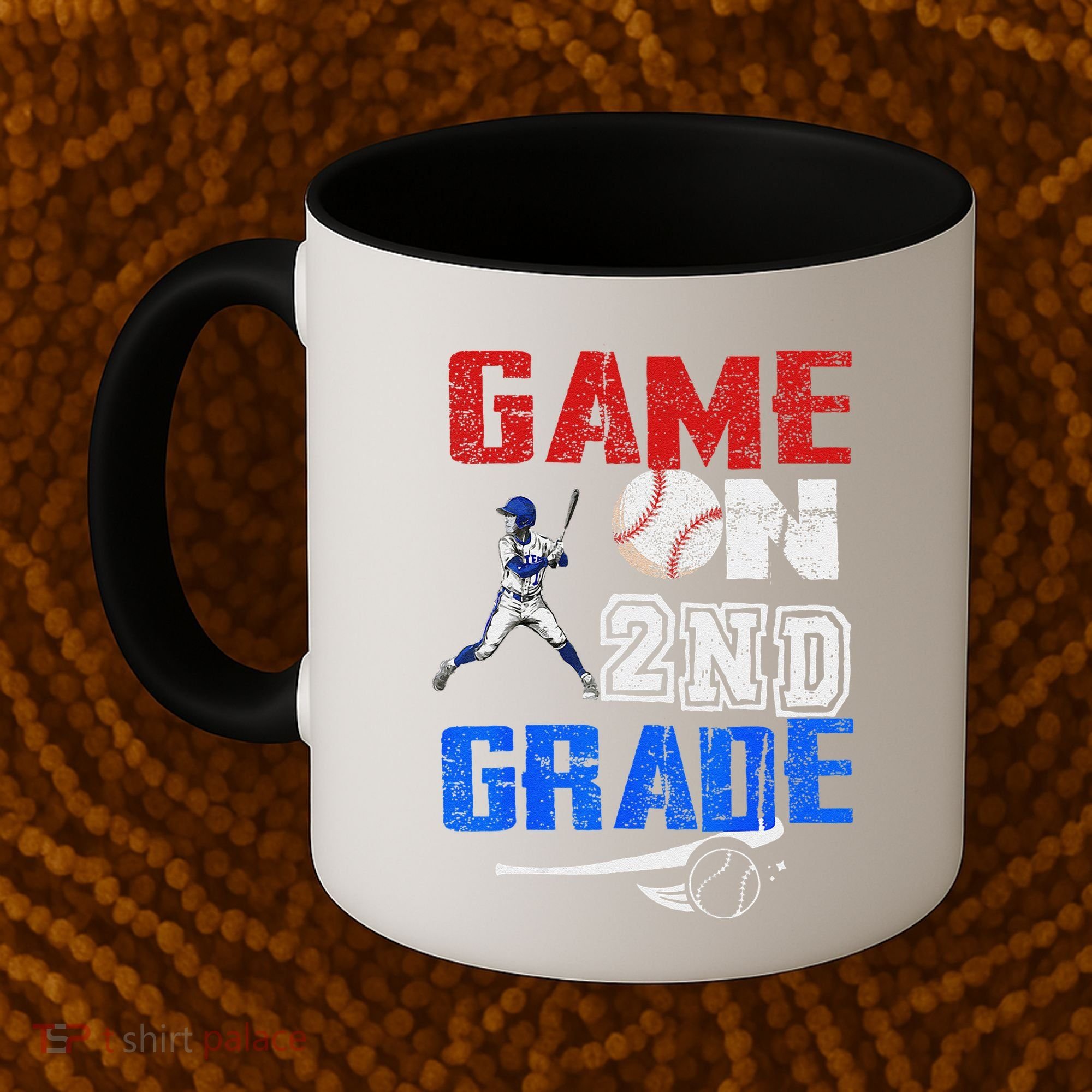 Game On 2nd Grade With Baseball Player First Day Of School Coffee Mug