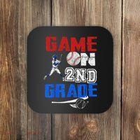 Game On 2nd Grade With Baseball Player First Day Of School Coaster thumb 0