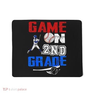 Game On 2nd Grade With Baseball Player First Day Of School Mousepad