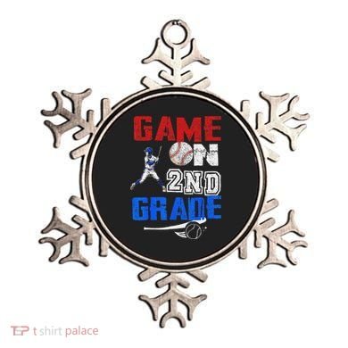Game On 2nd Grade With Baseball Player First Day Of School Ornament