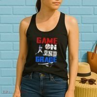 Game On 2nd Grade With Baseball Player First Day Of School Women's Tank Top thumb 2