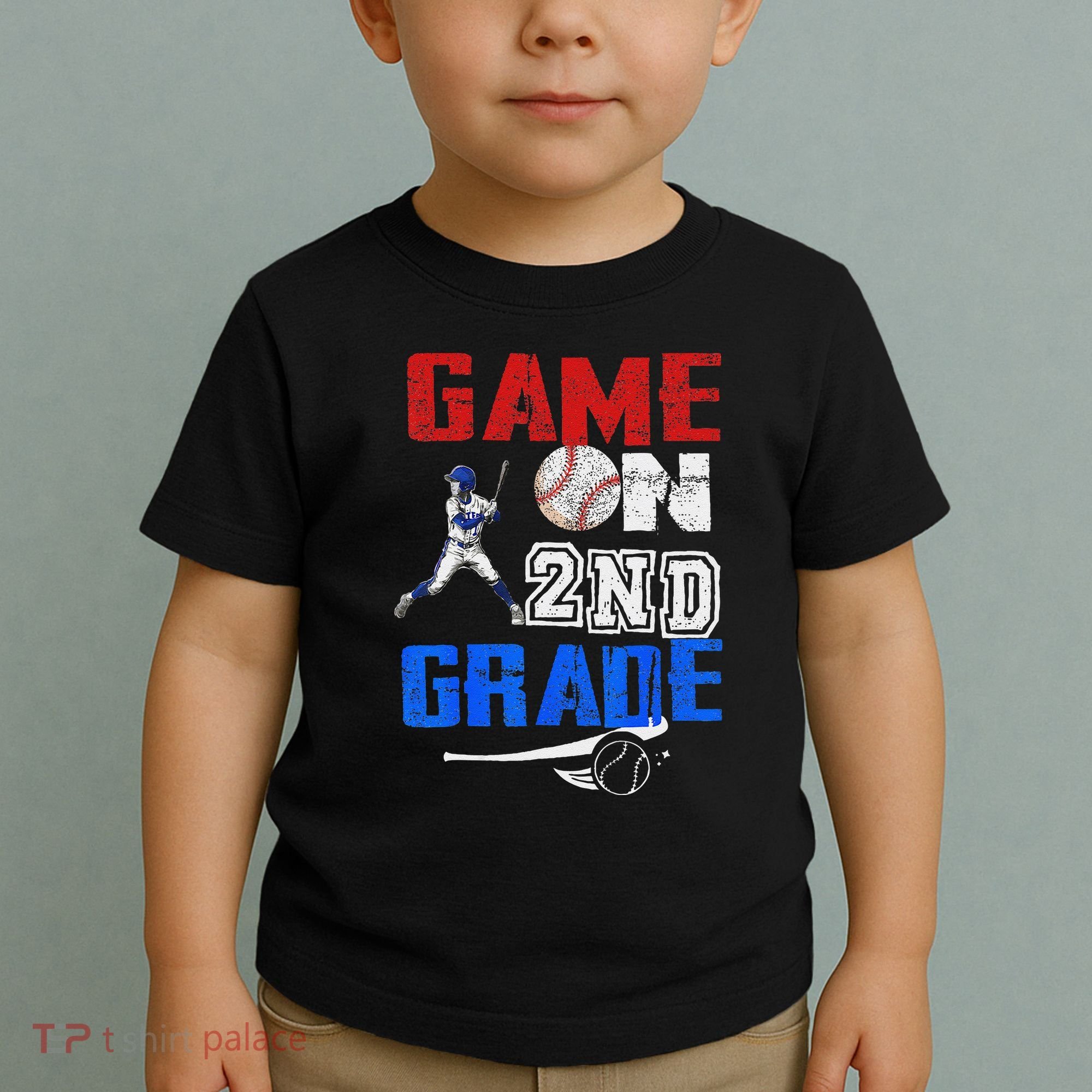 Game On 2nd Grade With Baseball Player First Day Of School Toddler T-Shirt