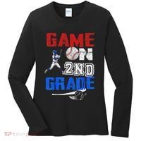 Game On 2nd Grade With Baseball Player First Day Of School Women's Long Sleeve Shirt thumb 0