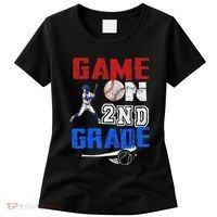 Game On 2nd Grade With Baseball Player First Day Of School Women's T-Shirt thumb 0