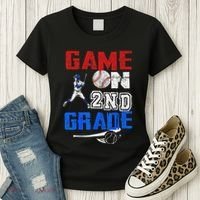 Game On 2nd Grade With Baseball Player First Day Of School Women's T-Shirt thumb 3