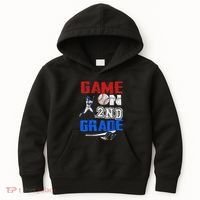 Game On 2nd Grade With Baseball Player First Day Of School Kids Hoodie thumb 0
