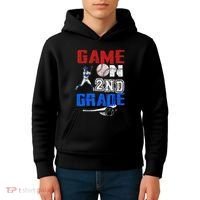 Game On 2nd Grade With Baseball Player First Day Of School Kids Hoodie thumb 4