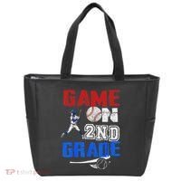 Game On 2nd Grade With Baseball Player First Day Of School Tote Bag thumb 0