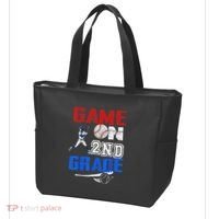Game On 2nd Grade With Baseball Player First Day Of School Tote Bag thumb 3