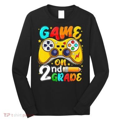 Game On 2nd Grade Back To School Gamer Long Sleeve Shirt