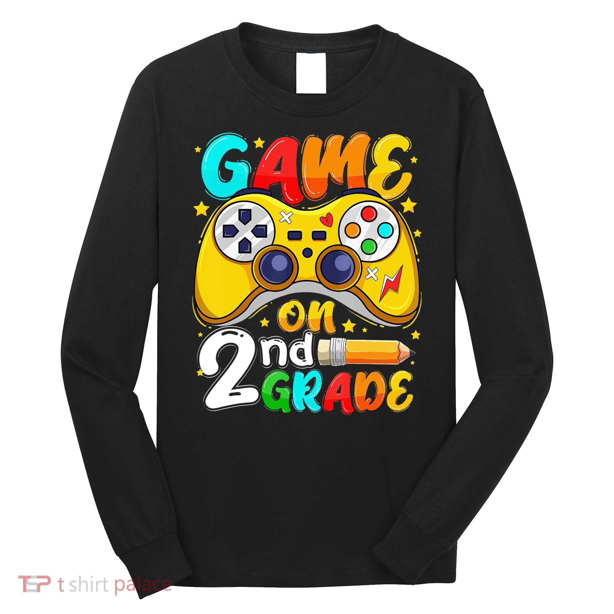 Game On 2nd Grade Back To School Gamer Long Sleeve Shirt