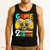 Game On 2nd Grade Back To School Gamer Tank Top thumb 3