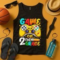 Game On 2nd Grade Back To School Gamer Tank Top thumb 4