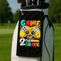 Game On 2nd Grade Back To School Gamer Golf Towel thumb 2