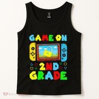 Game On 2nd Grade Back To School Funny Gamer Tank Top thumb 2