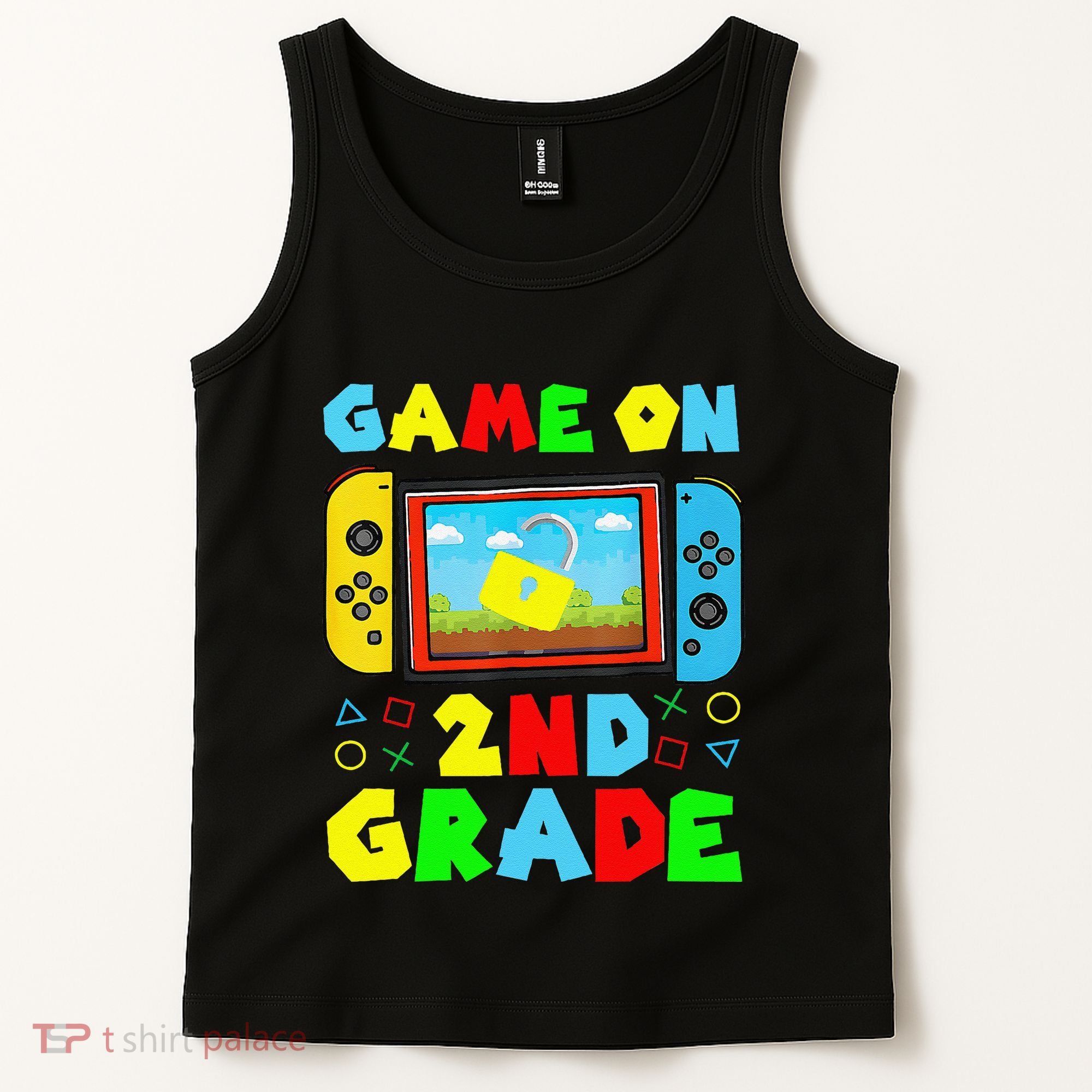 Game On 2nd Grade Back To School Funny Gamer Tank Top