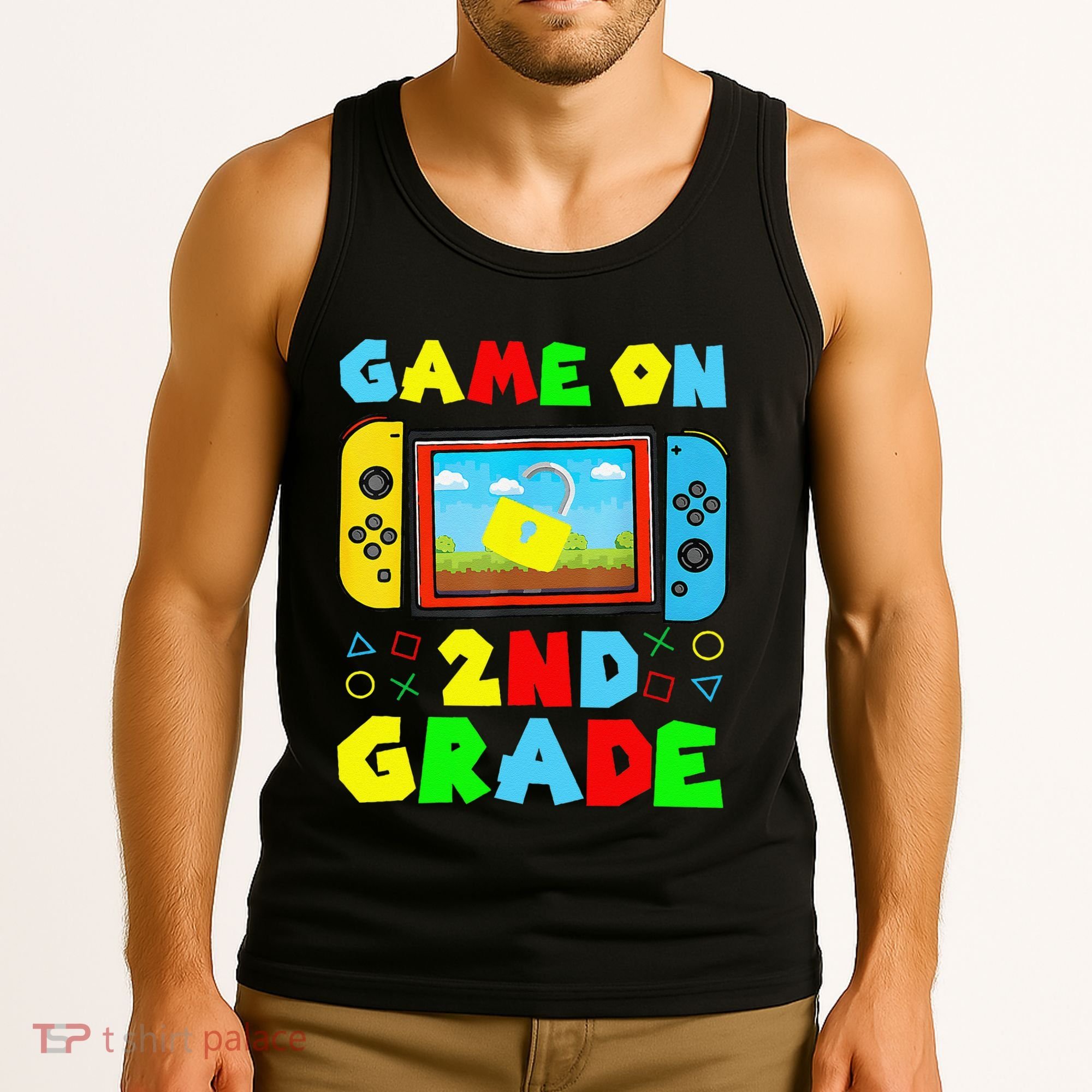 Game On 2nd Grade Back To School Funny Gamer Tank Top