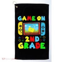 Game On 2nd Grade Back To School Funny Gamer Golf Towel thumb 0