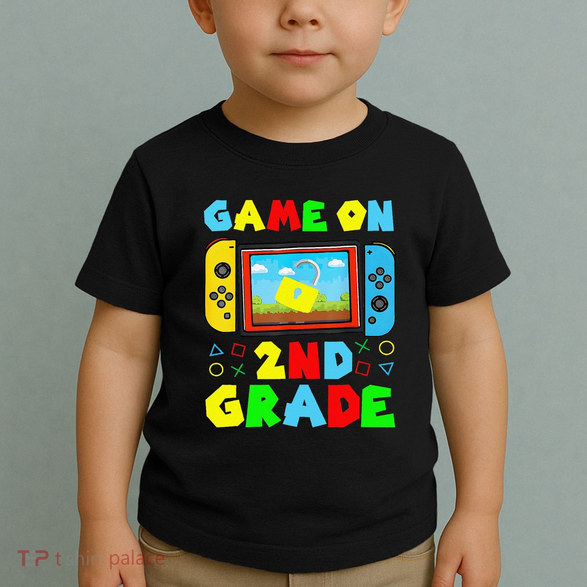Game On 2nd Grade Back To School Funny Gamer Toddler T-Shirt