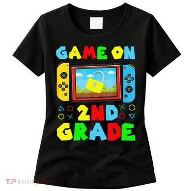 Game On 2nd Grade Back To School Funny Gamer Women's T-Shirt
