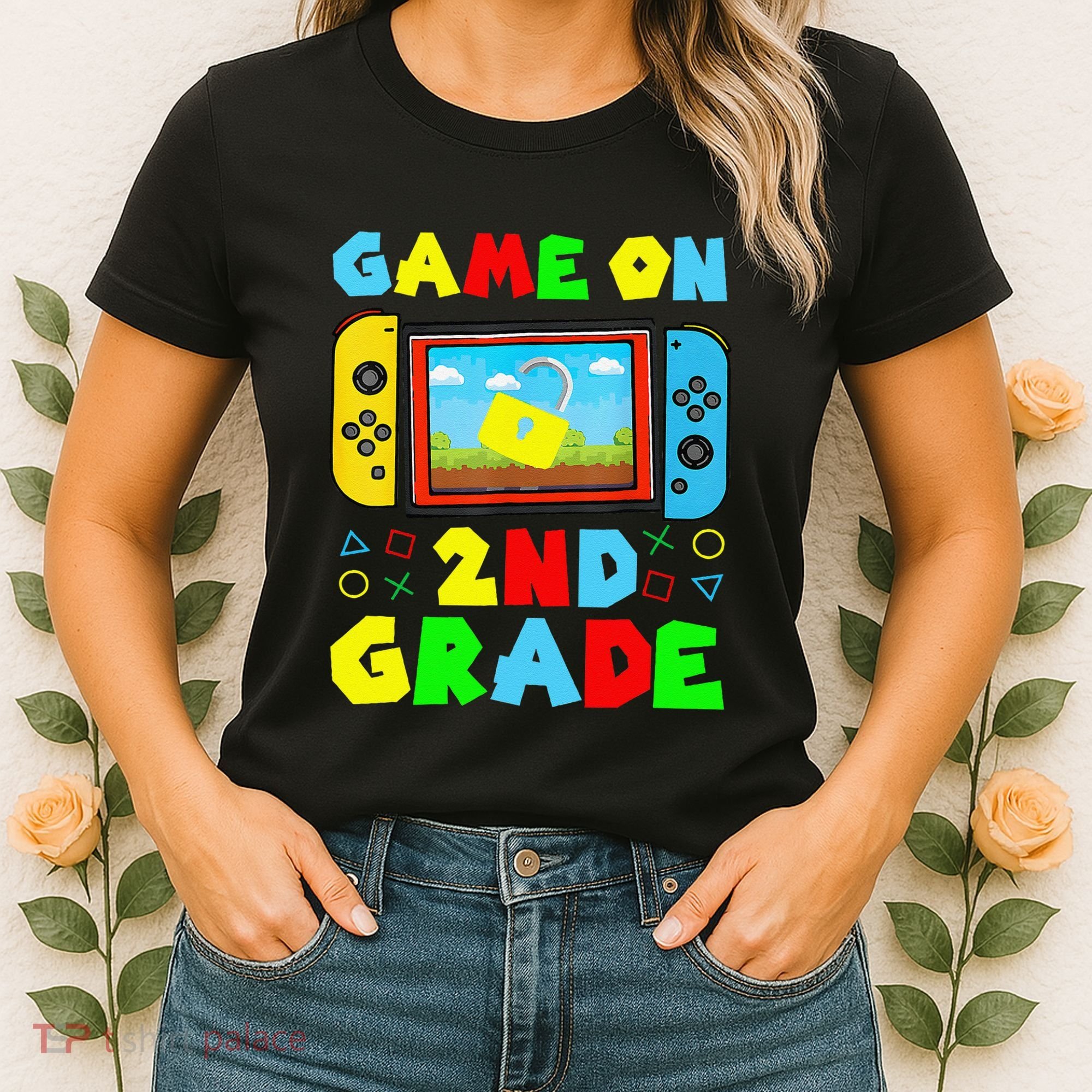 Game On 2nd Grade Back To School Funny Gamer Women's T-Shirt