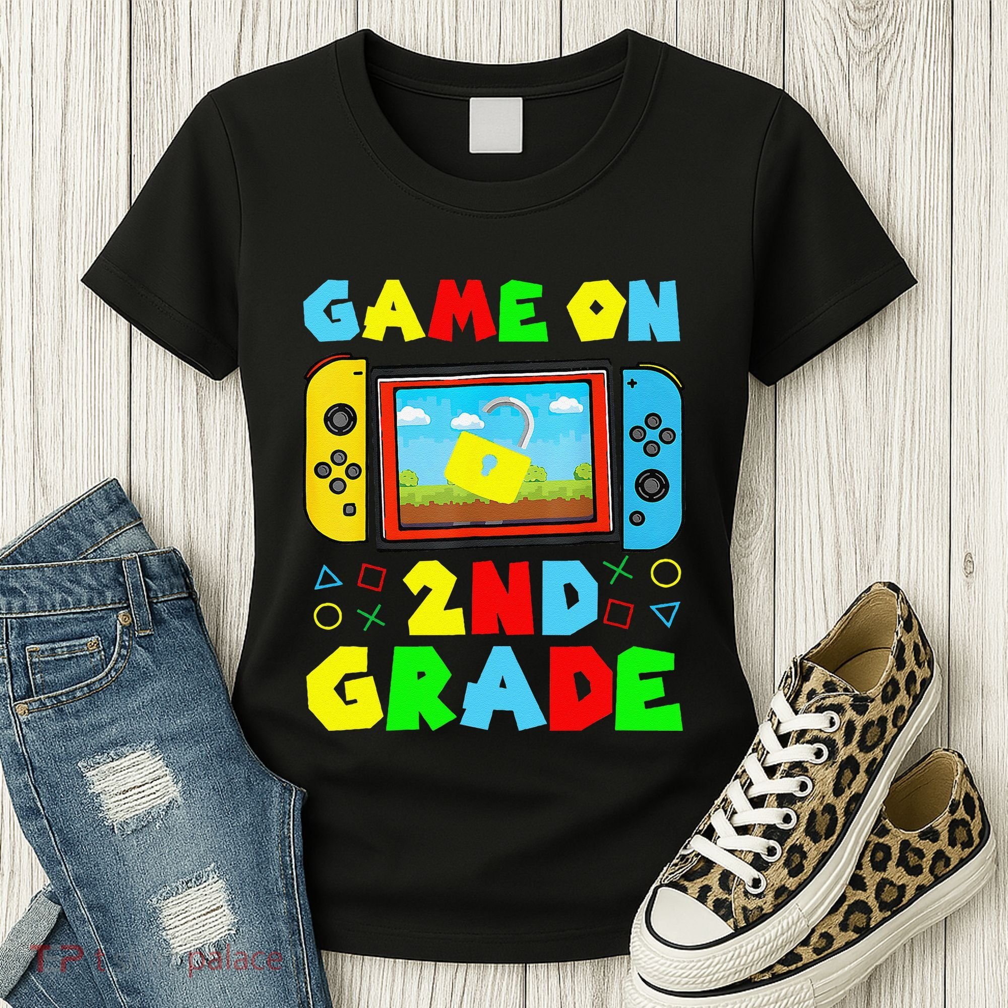 Game On 2nd Grade Back To School Funny Gamer Women's T-Shirt