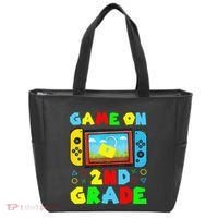 Game On 2nd Grade Back To School Funny Gamer Tote Bag thumb 0