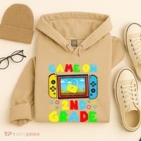 Game On 2nd Grade Back To School Funny Gamer Hoodie thumb 4