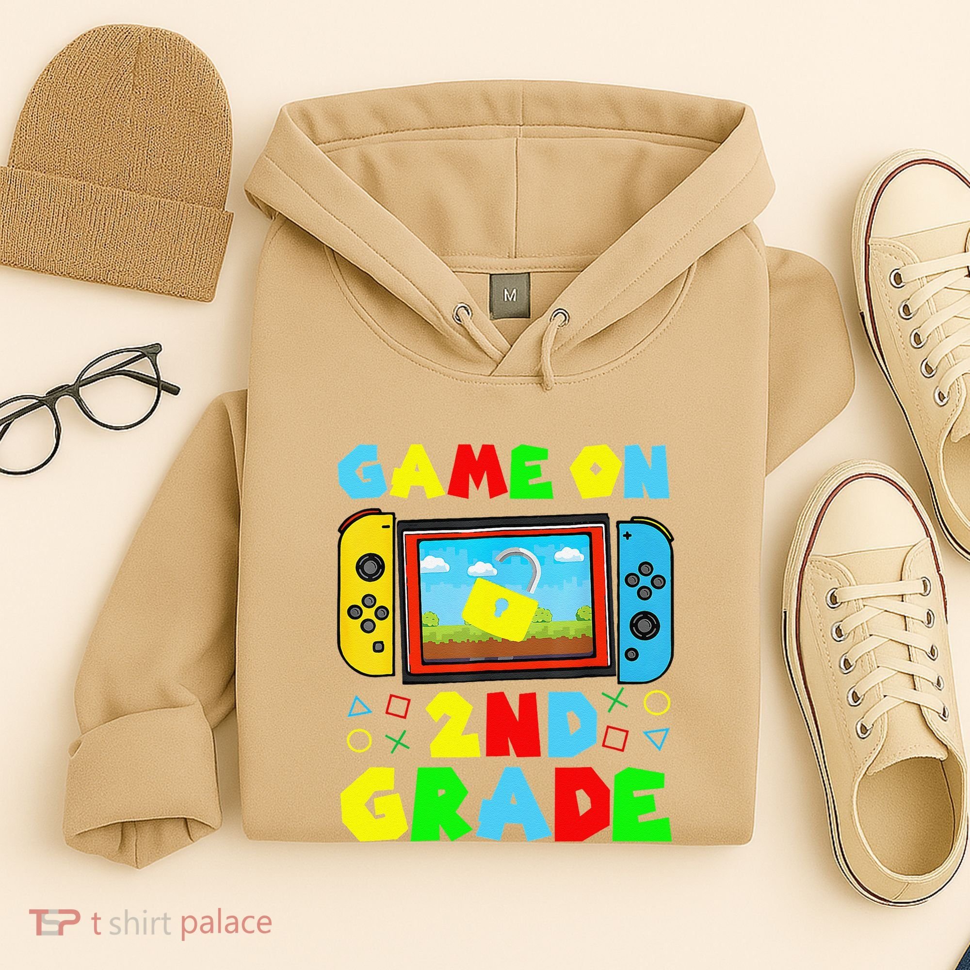 Game On 2nd Grade Back To School Funny Gamer Hoodie