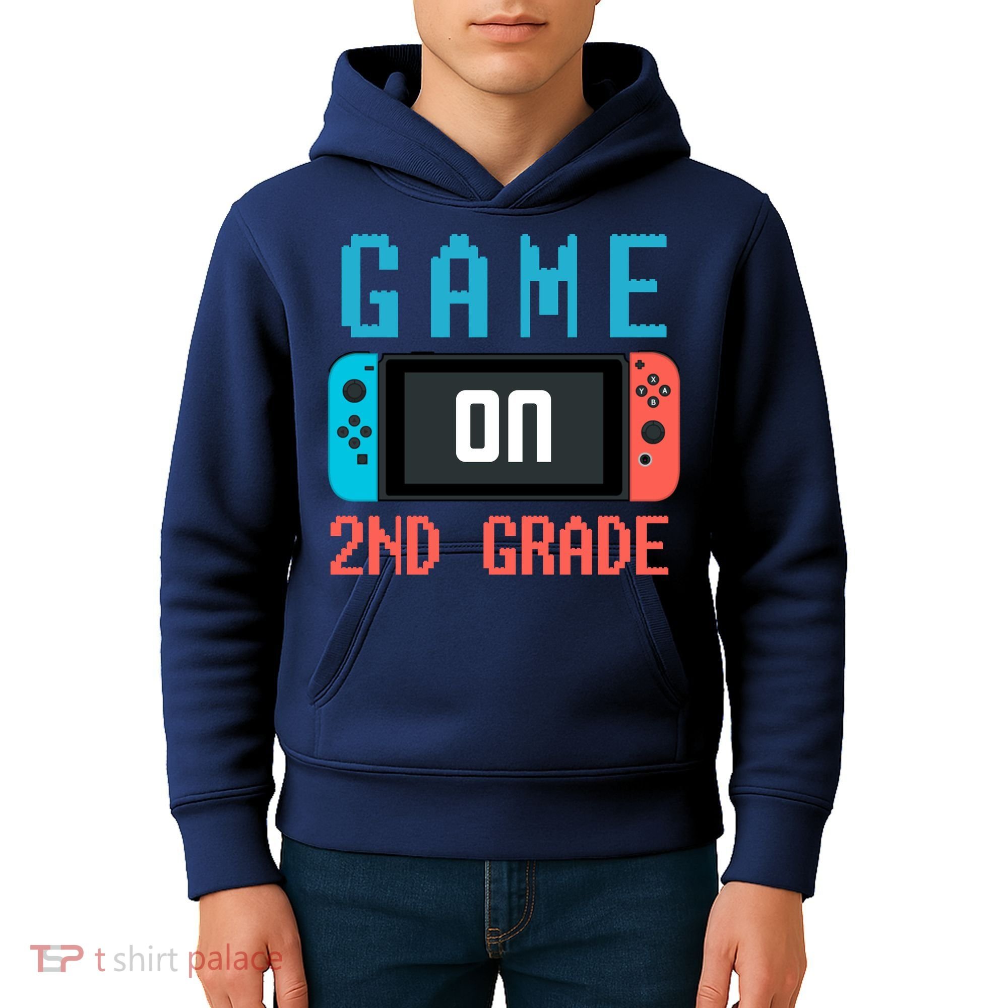 Game On 2nd Grade Kids Hoodie